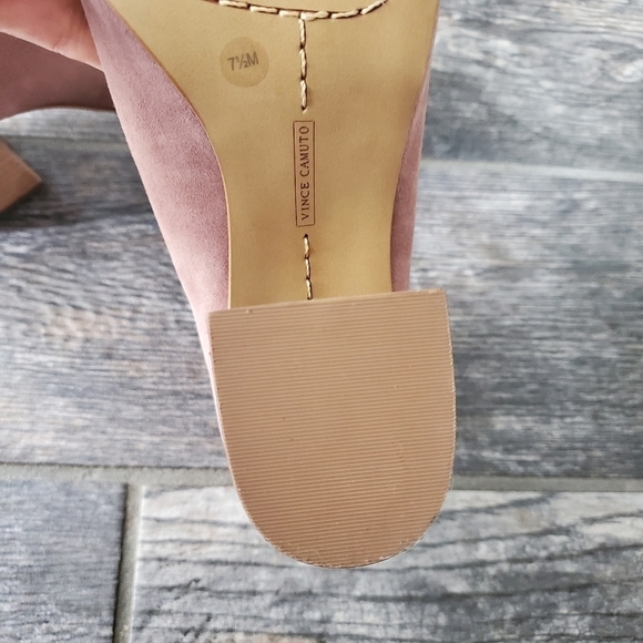 NEW Vince Camuto Nahara Mauve Suede Caged Heels - Picture 5 of 10